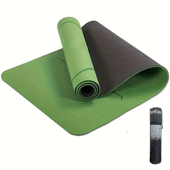 Sport Tpe Yoga Mat Exercise Workout Mats Fitness Mat For Home Gym Green 6Mm