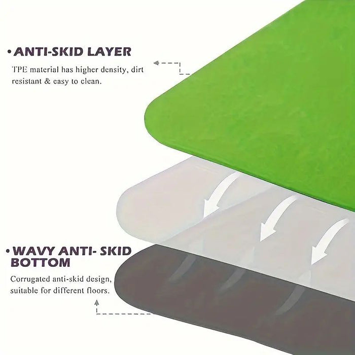 Sport Tpe Yoga Mat Exercise Workout Mats Fitness Mat For Home Gym Green 8Mm