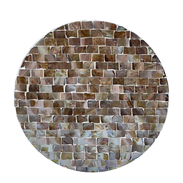 Toned Mother Of Pearl Stool / Side Table