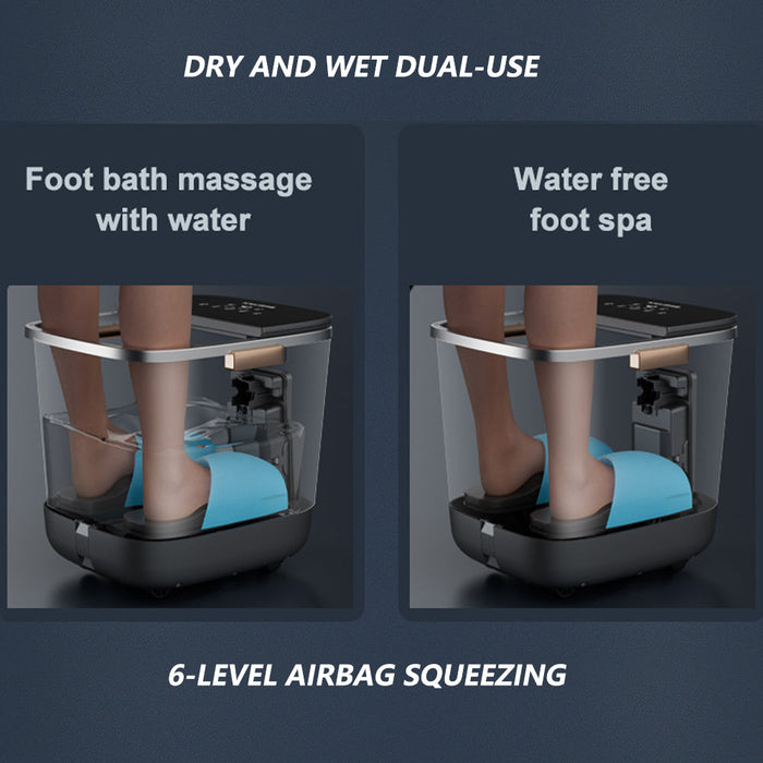 Foot Spa Airbag Squeezing Foot Bath Massager Dry And Wet Dual-Use Qn-01