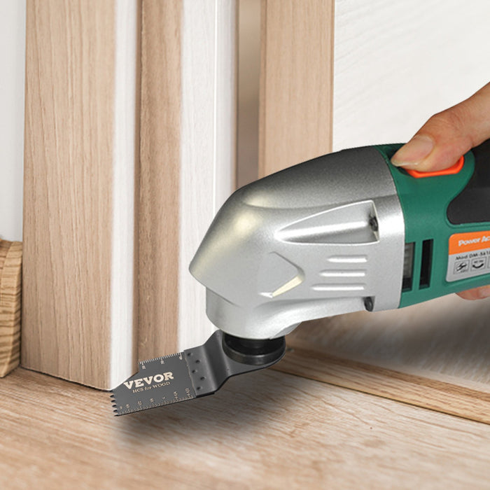 100Pcs Oscillating Saw Blades Quick Release Multitool Blades Kit Hcs Tool Blades For Wood Plastic Compatible With Dewalt Dremel Fein Worx Bosch Makita Milwaukee