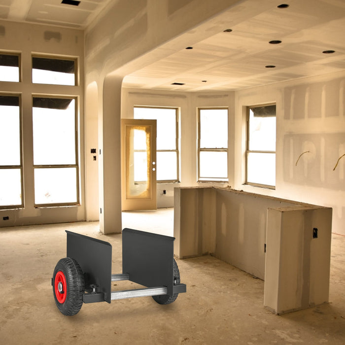 Panel Dolly 600Lbs Capacity Slab Dolly Heavy-Duty Drywall Mover With 8" Pneumatic Wheels Adjustable Clamp Panel Cart For Drywall Sheet Material Handling All Terrain Moving Cart