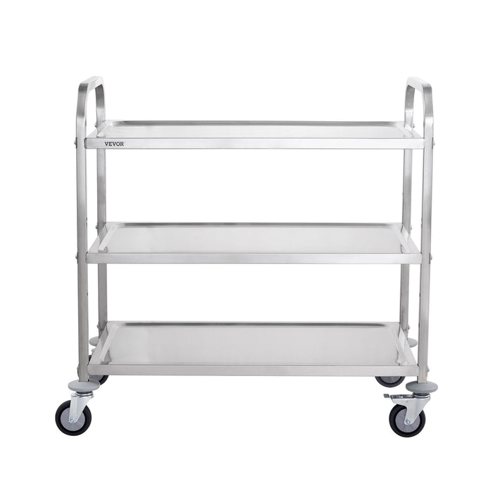 3-Tier Utility Cart Rolling Cart On Wheels 37.5"X20"X37.7" 450 Lbs 6 Hooks