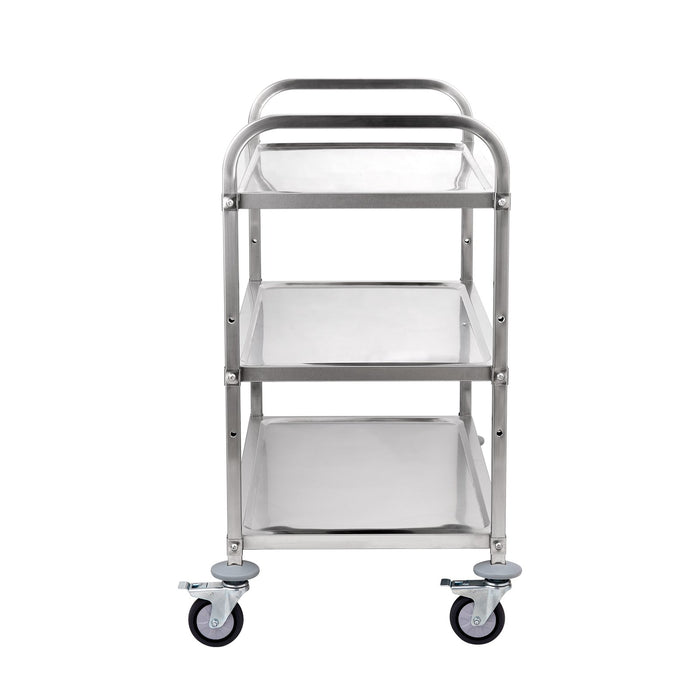 3-Tier Utility Cart Rolling Cart On Wheels 37.5"X20"X37.7" 450 Lbs 6 Hooks