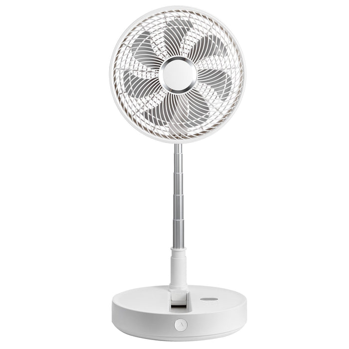 12 Inch Foldable Oscillating Standing Fan With Remote Control 4 Speed Adjustable Portable Desk Quiet Fan 7200Mah Rechargeable Usb Small Fan Folded Rotating Floor Fan For Bedroom Office Travel