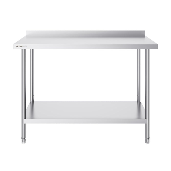 24 X 48 X 36 Inch Stainless Steel Work Table Commercial Food Prep Worktable Heavy Duty Prep Worktable Metal Work Table With Adjustable Height For Restaurant Home And Hotel