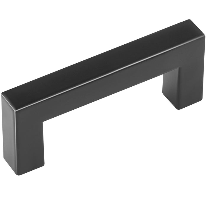 10 Pack Cabinet Pulls 3In / 76Mm Center To Center Slim Square Kitchen Cabinet Drawer Stainless Steel Modern Kitchen Cupboard Door Handles For Kitchen Bathroom Bar Hardware Matte Black