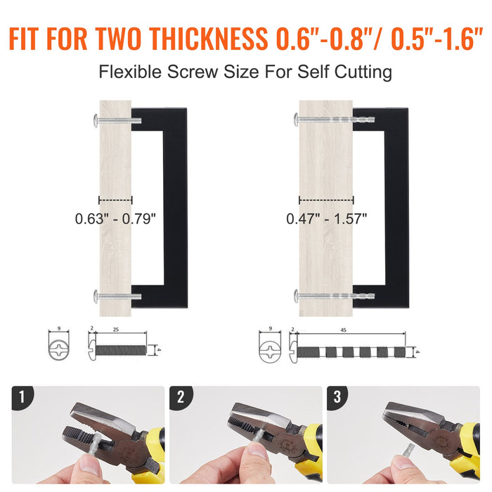 30 Pack Cabinet Pulls 3In / 76Mm Center To Center Slim Square Kitchen Cabinet Drawer Stainless Steel Modern Kitchen Cupboard Door Handles For Kitchen Bathroom Bar Hardware Matte Black