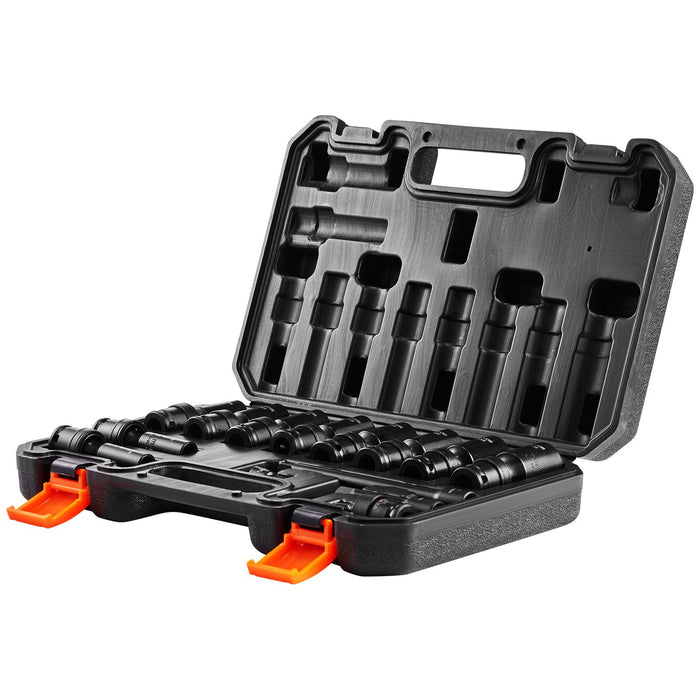 360 Degree Swivel Impact Sockets Set 14Pcs 6-Point 3 / 8In Drive Socket Set