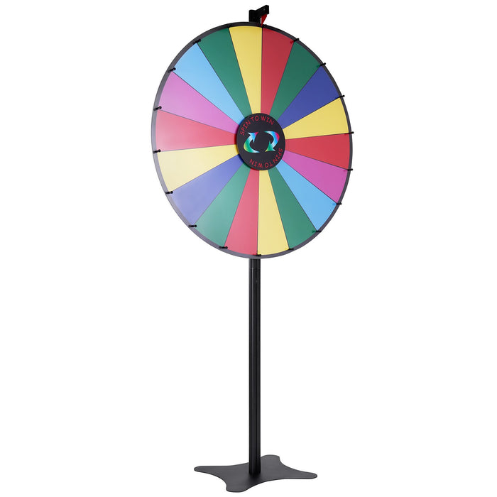 36 Inch Spinning Prize Wheel 18 Slots Spinning Wheel Roulette Wheel With A Dry Erase And 2 Markers Tabletop Or Floor Standing Win Fortune Spin Games In Party Pub Trade Show Carnival
