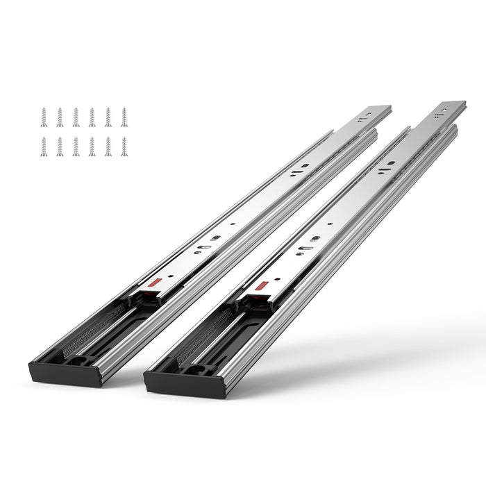 10 Pairs Of 406.4Mm Drawer Slides Side Mount Rails Heavy Duty Full Extension Steel Track Soft-Close Noiseless Guide Glides Cabinet Kitchen Runners With Ball Bearing 100 Lbs Load Capacity