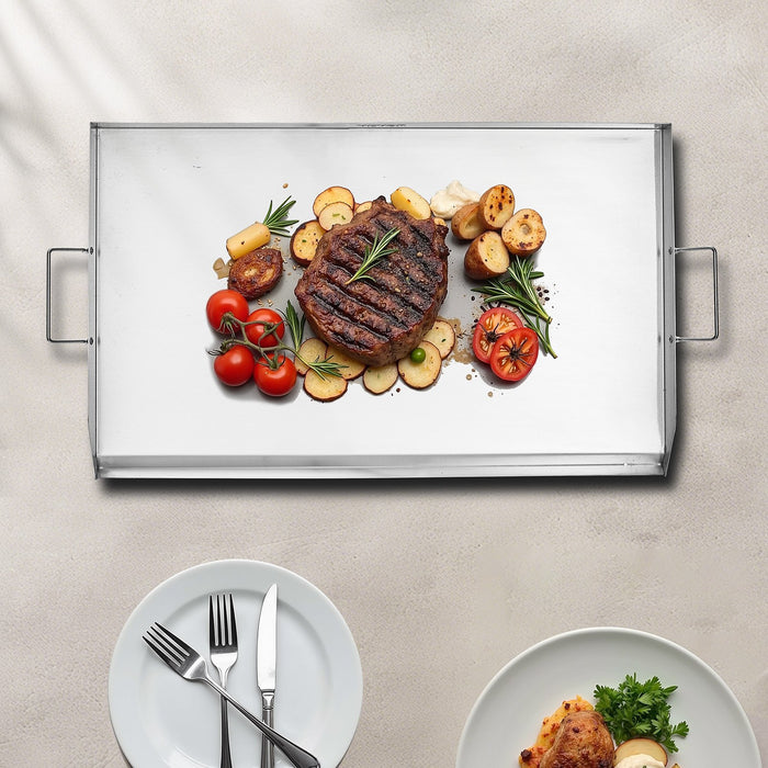 36X22 In Flat Top Griddle Stainless Steel Universal Bbq Grill Pan Cookware