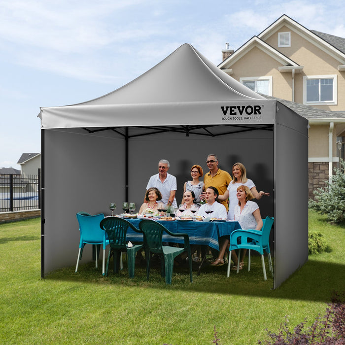 304.8 X 304.8 Cm Pop Up Canopy With Removable Sidewalls Instant Canopies Portable Gazebo & Wheeled Bag Uv Resistant Waterproof Enclosed Canopy Tent For Outdoor Events Patio Backyard Party