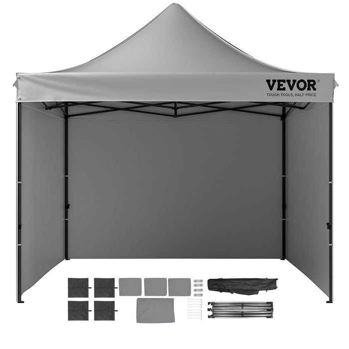 304.8 X 304.8 Cm Pop Up Canopy With Removable Sidewalls Instant Canopies Portable Gazebo & Wheeled Bag Uv Resistant Waterproof Enclosed Canopy Tent For Outdoor Events Patio Backyard Party