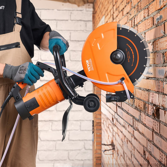 30.48Cm Electric Concrete Saw Wet / Dry Saw Cutter With Water Pump And Blade