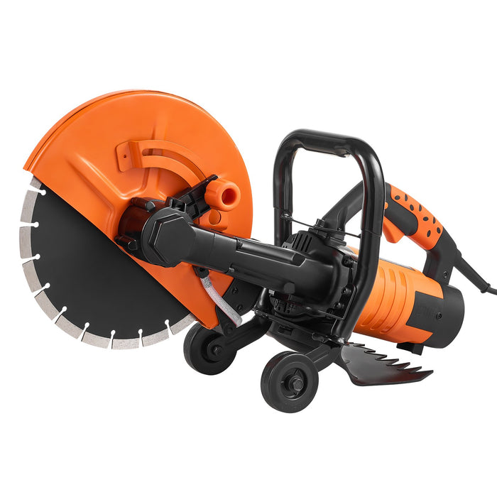 30.48Cm Electric Concrete Saw Wet / Dry Saw Cutter With Water Pump And Blade