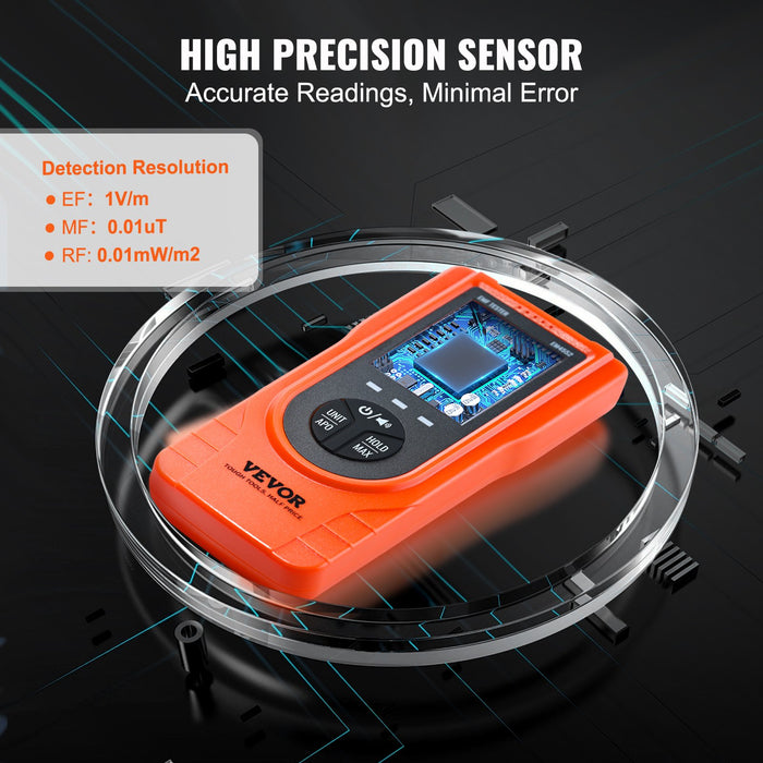 3-In-1 Emf Meter 5Hz - 3.5Ghz Handheld Rechargeable Electromagnetic Field Radiation Detector Digital Lcd Emf Tester For Ef Mf Rf Home Inspections Outdoor Ghost Hunting Paranormal Equipment