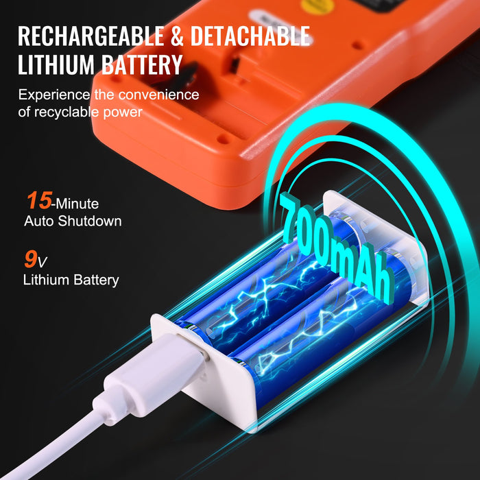 3-In-1 Emf Meter 5Hz - 3.5Ghz Handheld Rechargeable Electromagnetic Field Radiation Detector Digital Lcd Emf Tester For Ef Mf Rf Home Inspections Outdoor Ghost Hunting Paranormal Equipment