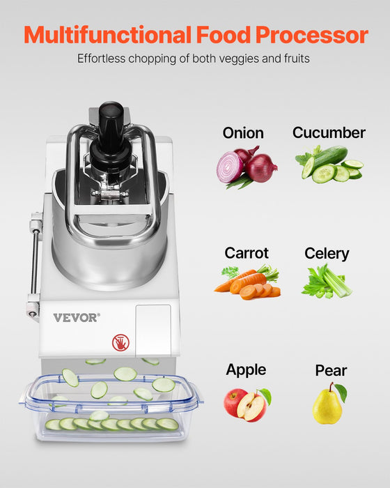 Food Processor & Vegetable Chopper W / 6 Blades Food-Grade Stainless Steel
