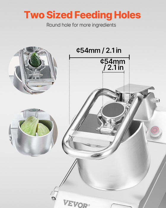 Food Processor & Vegetable Chopper W / 6 Blades Food-Grade Stainless Steel