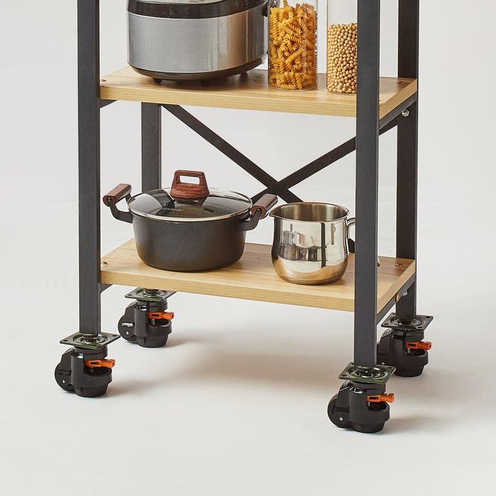 Leveling Casters Set Of 4 1000 Kg Total Load Capacity 63.5 Mm Heavy Duty With Upgraded Handle Design 360 Degree Swivel Caster Wheels Adjustable Casters With Feet For Workbench Machine