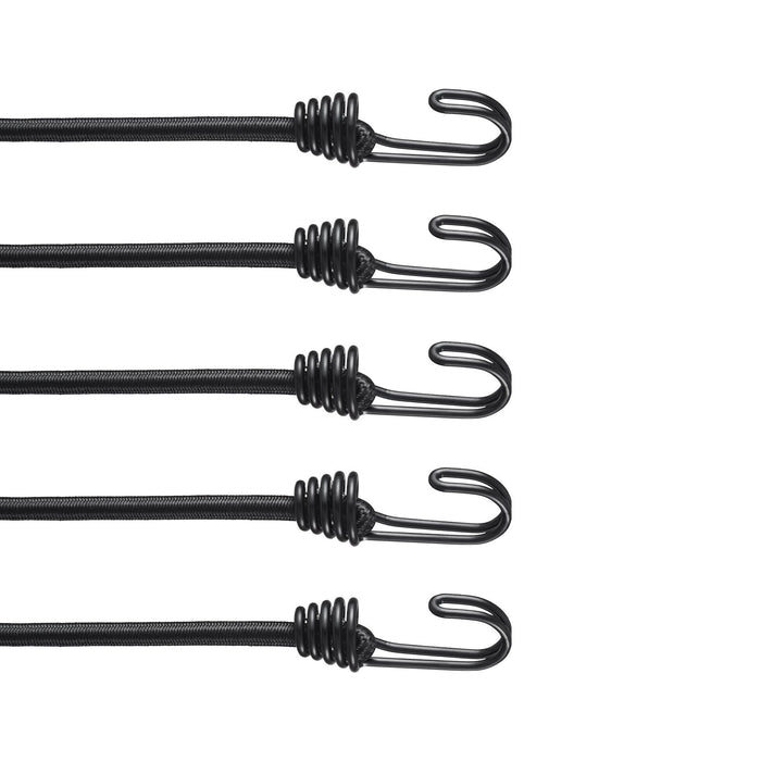 12 Pcs Bungee Cords With Hooks 32 In Heavy Duty Bungee Straps 8 Mm Black