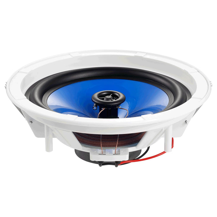 2 Pcs 203.2 Mm In Ceiling Speakers 50-Watts Flush Mount Ceiling & In-Wall Speakers System With Impedance 89Db Sensitivity For Home Kitchen Living Room Bedroom Or Covered Outdoor Porches