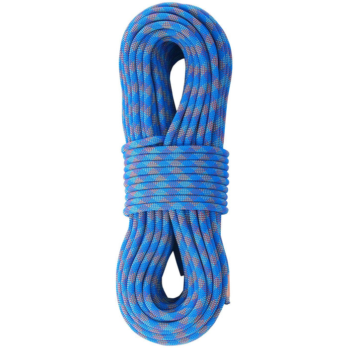 10.2Mm Dynamic Climbing Rope 70M 230Ft Outdoor Rock Climbing Rope 25Kn Breaking Tension Stretchable Fiber Rope With Steel Snap Hooks For Escape Rappelling Fire Rescue Blue