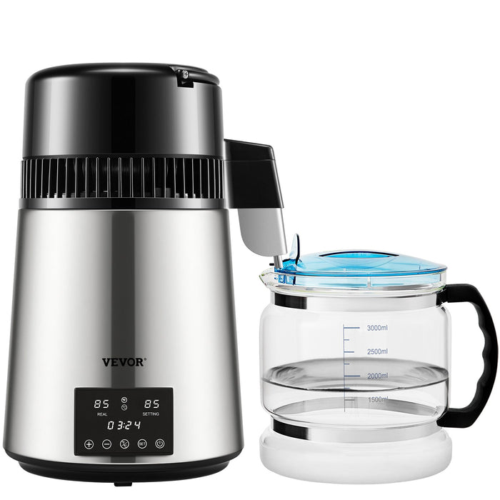 4L Water Distiller Distilled Water Maker 1 L / H W / Timing Dual-Temp Silver