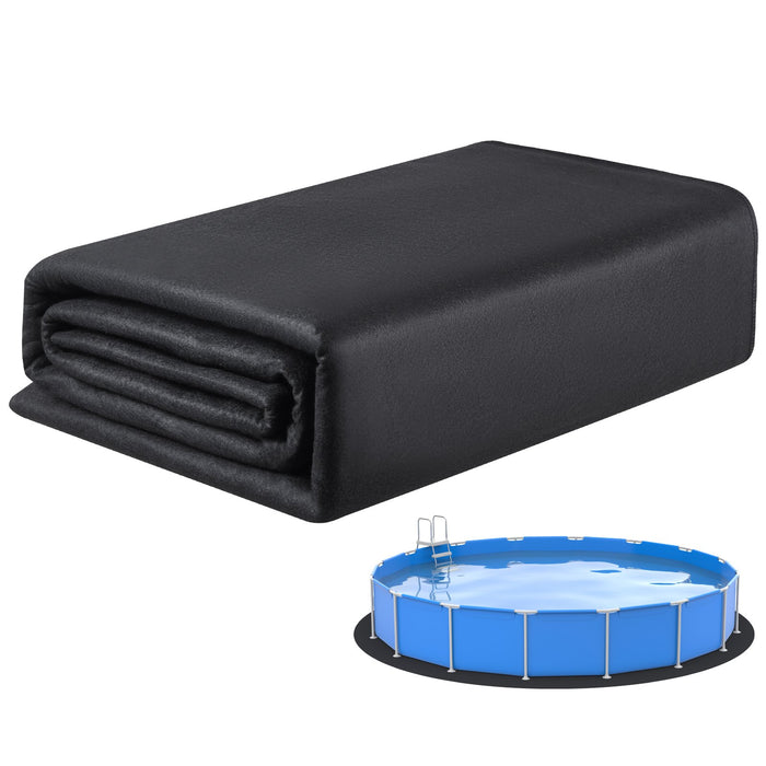 21Ft Round Pool Liner Pad Pool Liner Pad For Above Ground Swimming Pools Extra-Thick Pool Mat Prevents Punctures Recycled Geotextile Material Underlayment Pad Extend Liner Life