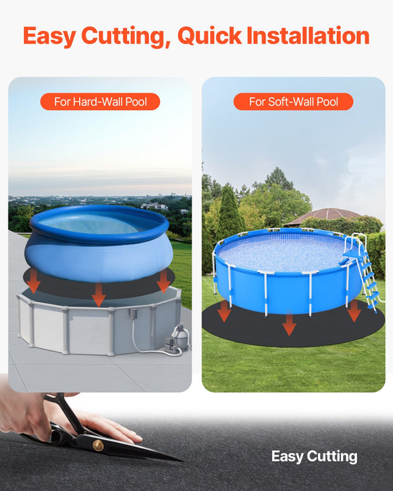 21Ft Round Pool Liner Pad Pool Liner Pad For Above Ground Swimming Pools Extra-Thick Pool Mat Prevents Punctures Recycled Geotextile Material Underlayment Pad Extend Liner Life