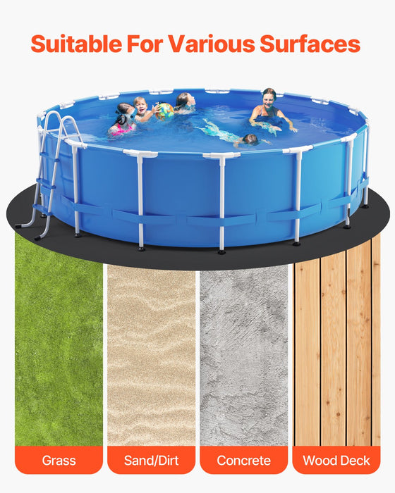 21Ft Round Pool Liner Pad Pool Liner Pad For Above Ground Swimming Pools Extra-Thick Pool Mat Prevents Punctures Recycled Geotextile Material Underlayment Pad Extend Liner Life