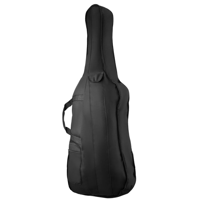 4 / 4 Full Size Cello Case Nylon Waterproof Lightweight Portable Travel Carrying Bag With Reinforced Handle Dual Shoulder Straps Anti-Scratch Professional Cello-Shape For Cello Black