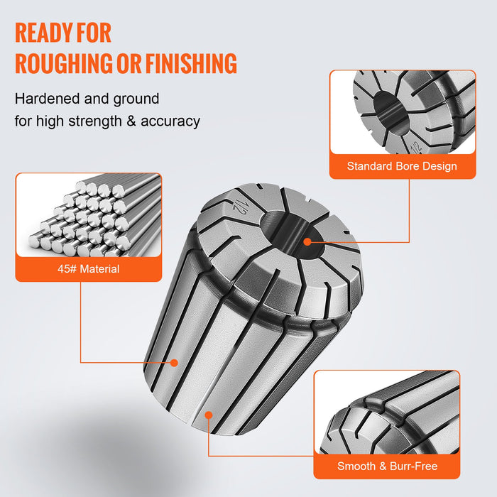 25 Pcs Er32 Collet Set 1 / 16''-13 / 16'' Er32 Spring Collet Chuck Set 0.0006" / 15 Μm Tir Lathe Chuck Tool With 25 Labeled Storage Boxes For Cnc Engraving Machine Milling Lathe Tool Drill Press