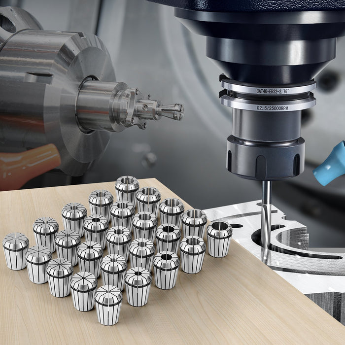 25 Pcs Er32 Collet Set 1 / 16''-13 / 16'' Er32 Spring Collet Chuck Set 0.0006" / 15 Μm Tir Lathe Chuck Tool With 25 Labeled Storage Boxes For Cnc Engraving Machine Milling Lathe Tool Drill Press