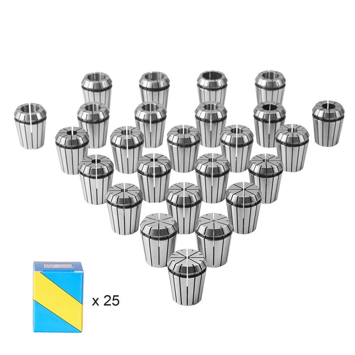 25 Pcs Er32 Collet Set 1 / 16''-13 / 16'' Er32 Spring Collet Chuck Set 0.0006" / 15 Μm Tir Lathe Chuck Tool With 25 Labeled Storage Boxes For Cnc Engraving Machine Milling Lathe Tool Drill Press