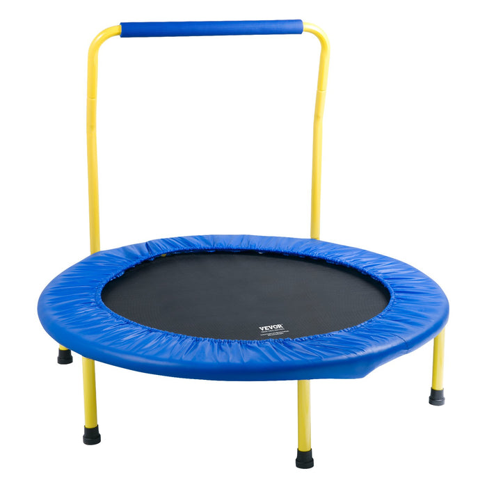 3Ft Trampoline For Kids 92 Cm Trampolines Indoor / Outdoor Trampoline For Toddlers Foldable Mini Baby Trampoline With Foam Handle Recreational Trampoline Birthday Gift For 3+ Years Kids