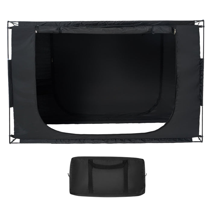 3 Doors Bed Tent Breathable Tent 70% Blackout With 9.5 Mm Fiber Poles