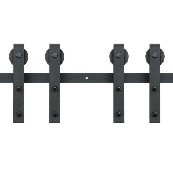 2440 Mm Sliding Barn Door Hardware Closet Track Kit For Double Doors J Hanger