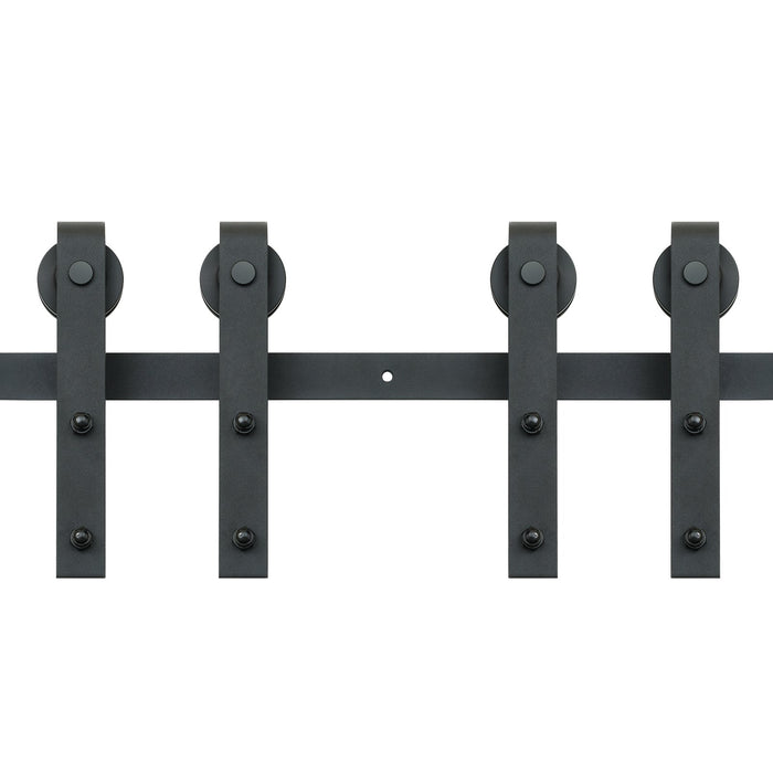 2440 Mm Sliding Barn Door Hardware Closet Track Kit For Double Doors J Hanger