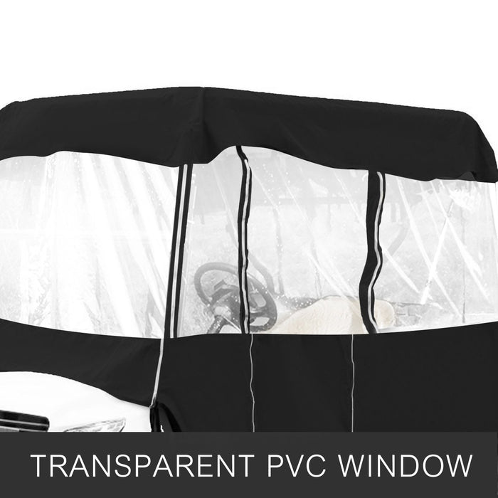 4 Passenger Golf Cart Cover Driving Enclosure Waterproof Roll-Up Door