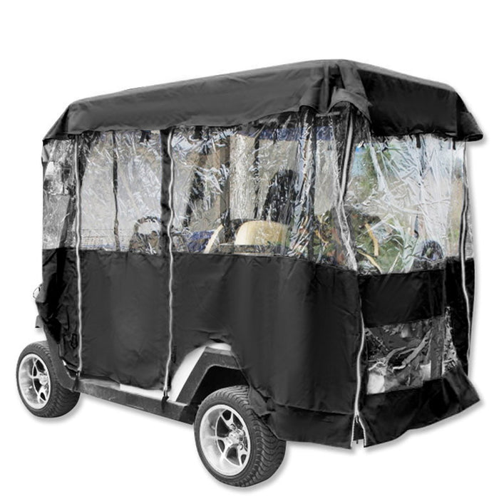 4 Passenger Golf Cart Cover Driving Enclosure Waterproof Roll-Up Door