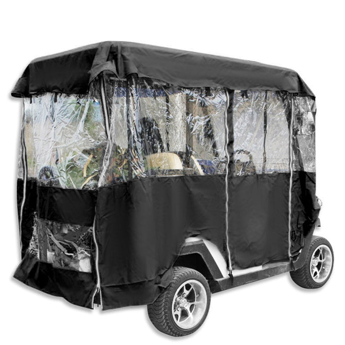 4 Passenger Golf Cart Cover Driving Enclosure Waterproof Roll-Up Door