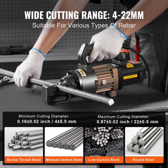 1500W Electric Hydraulic Rebar Cutter Cutting Up To 7 / 8 Inch #7 4-22Mm