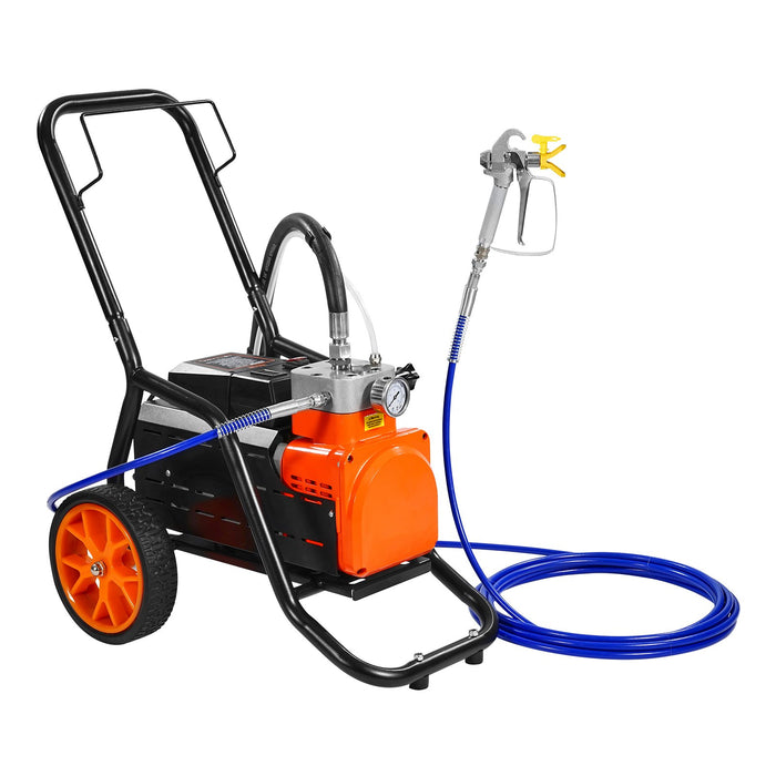 Cart Airless Paint Sprayer Diaphragm Paint Airless Sprayer 1700W Electric