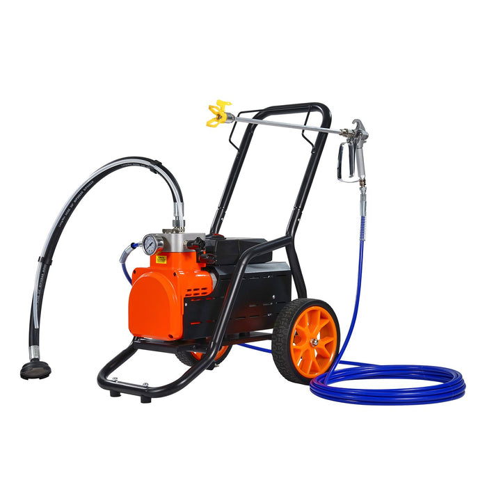 Cart Airless Paint Sprayer Diaphragm Paint Airless Sprayer 1700W Electric