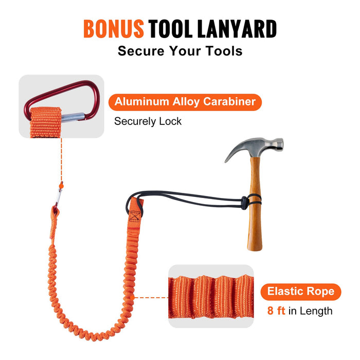 12.7Mm Steel Core Flipline 16Ft 4.8M Arborist Flipline For Tree Climbing With Alloy Steel Snap Hook & Aluminum Alloy Carabiner 30Kn Breaking Tension For Fall Protection Tree Climber