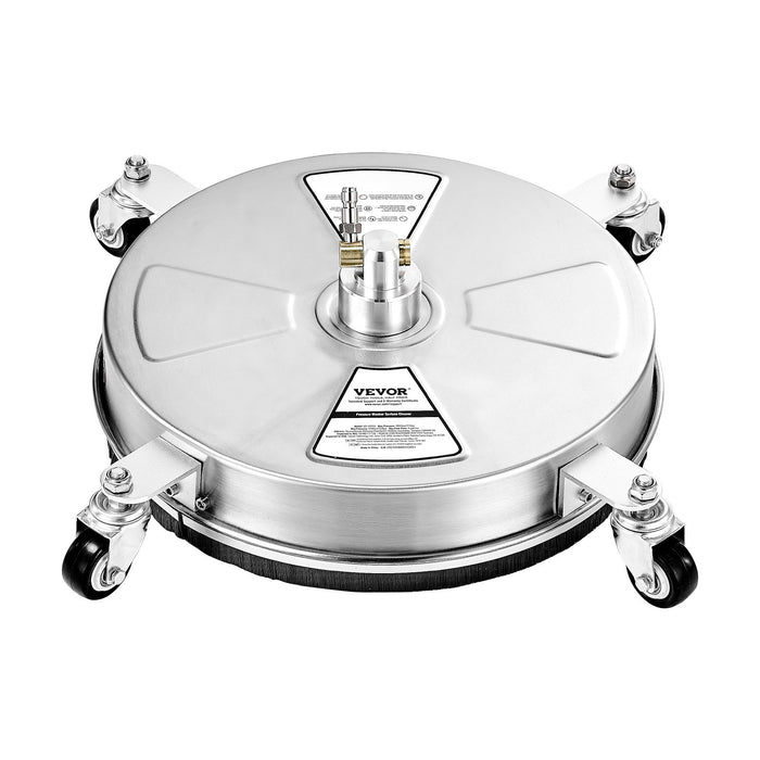 15" Pressure Washer Surface Cleaner 4 Wheels 4000 Max Psi 2 Extended Wands