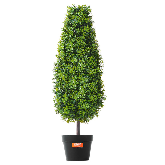2 Pack 91.4Cm Artificial Boxwood Topiary Tree Faux Plant Uv Decor In / Outdoor