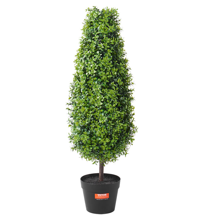 2 Pack 91.4Cm Artificial Boxwood Topiary Tree Faux Plant Uv Decor In / Outdoor